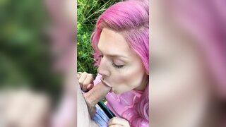 Barbie trans Girl Sucks and fucks at public park