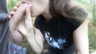 BF fucks my F Cup Boobs in the forest, huge oudoor Cumshot
