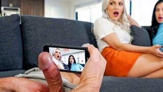 He laid eyes on his chick's girlfriend and got hot sex with her